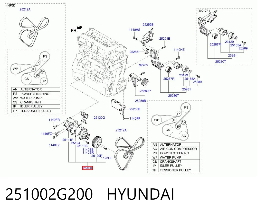 251002G200 Hyundai/Kia Насос водяной