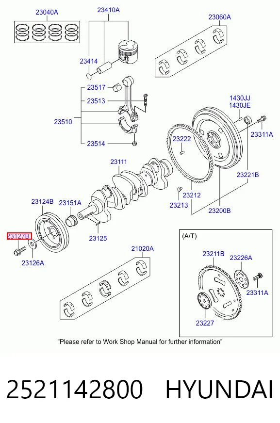 Болт шкива коленвала Mitsubishi 2312742002