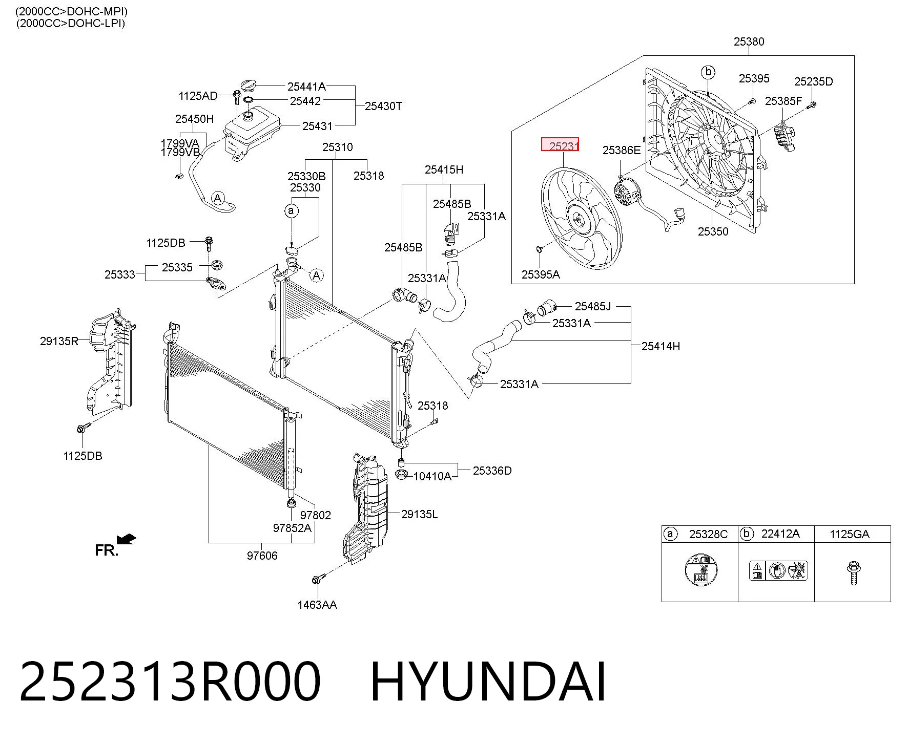 252313R000 Hyundai/Kia Крыльчатка радиатора охлаждения