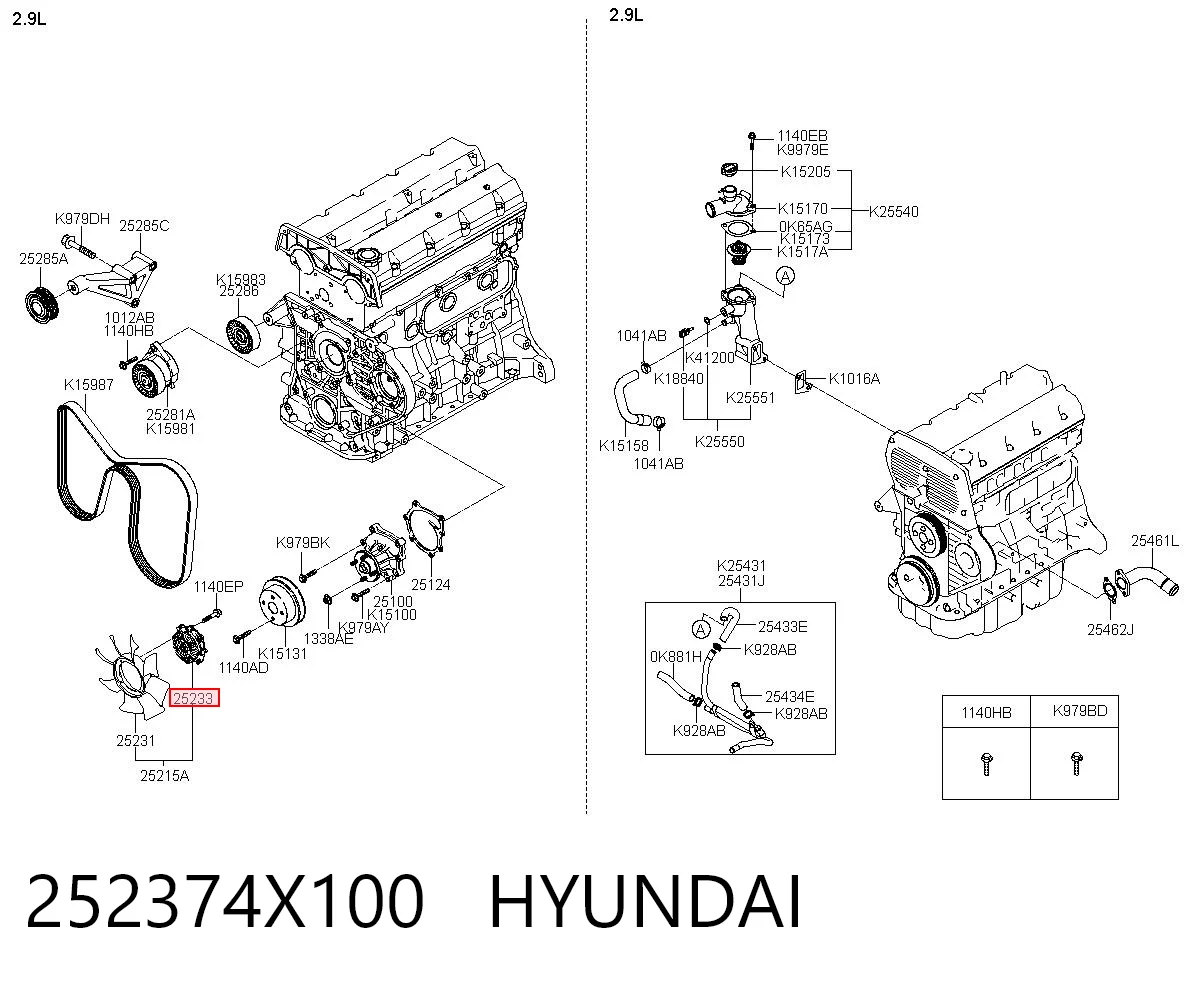 252374X100 Hyundai/Kia Гидромуфта привода вентилятора