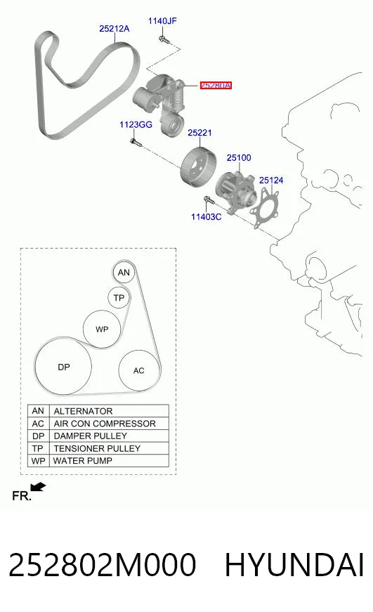 252802M000 Hyundai/Kia 
