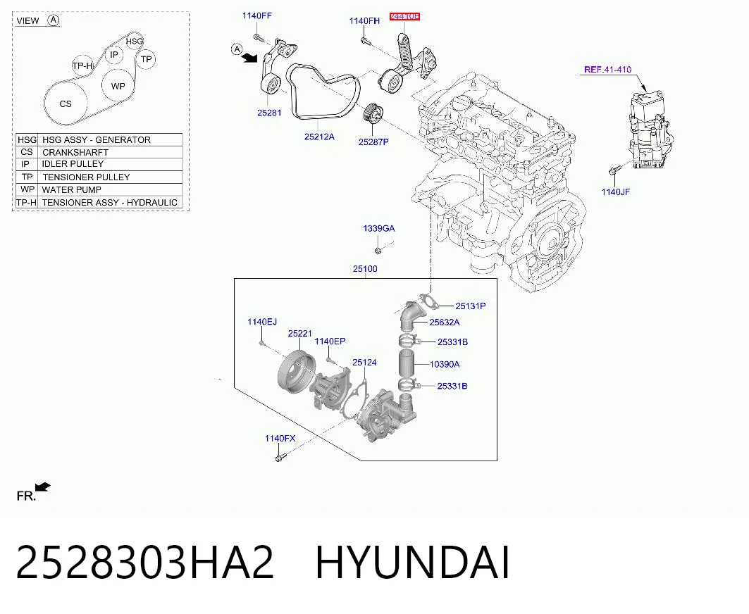 2528303HA2 Hyundai/Kia Натяжитель клинового ремня