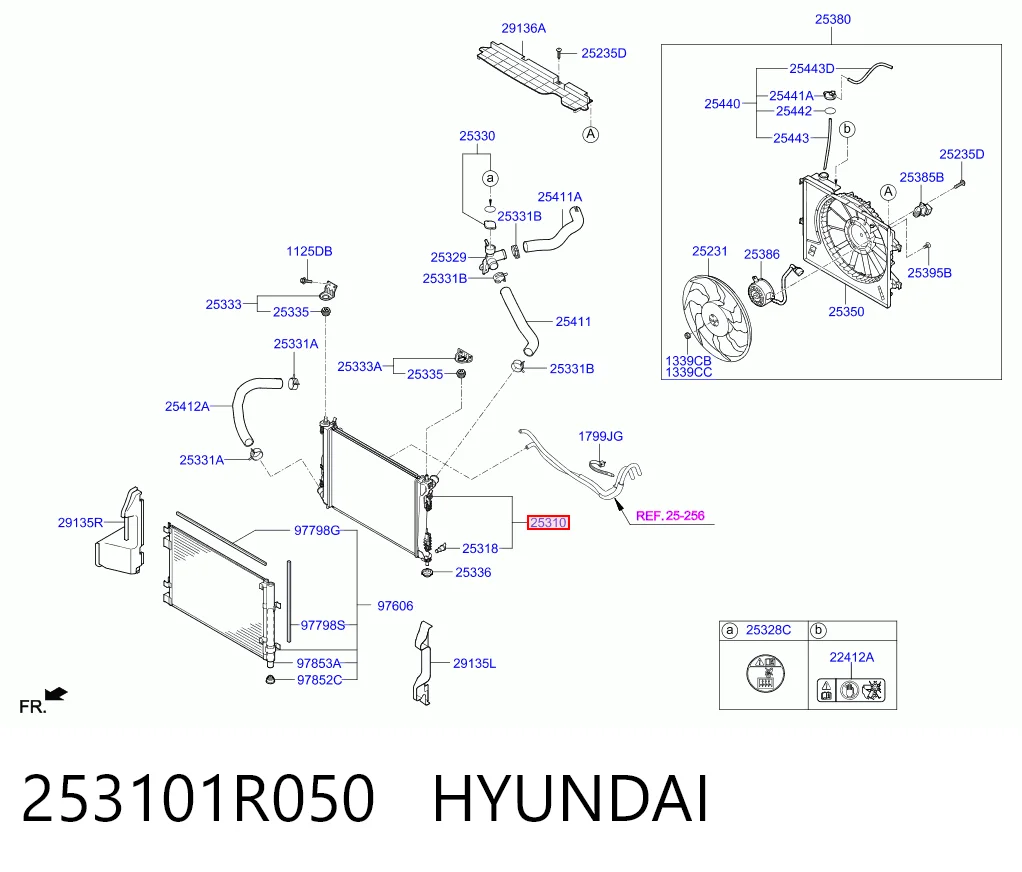 253101R050 Hyundai/Kia Радиатор основной