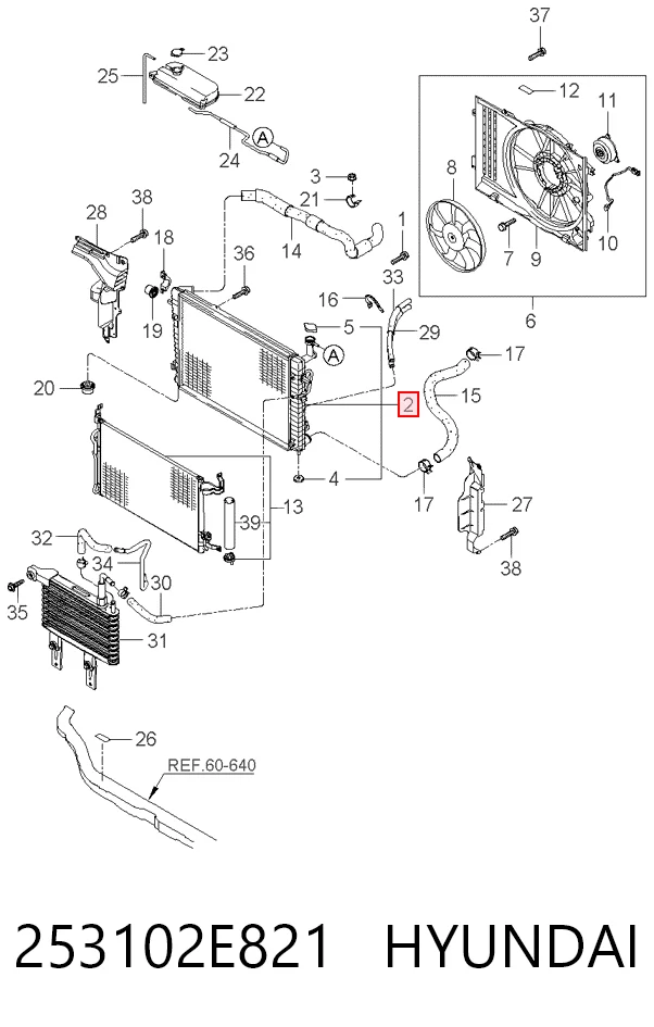 253102E821 Hyundai/Kia Радиатор основной