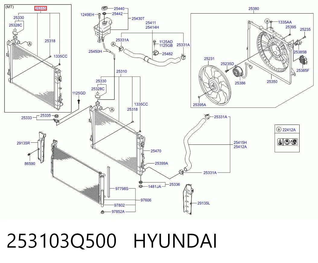 253103Q500 Hyundai/Kia Радиатор основной
