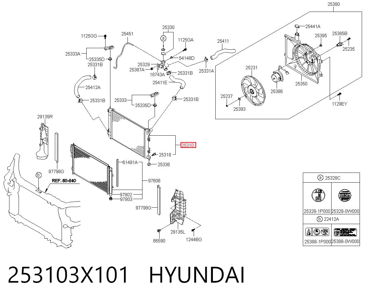 253103X101 Hyundai/Kia Радиатор основной