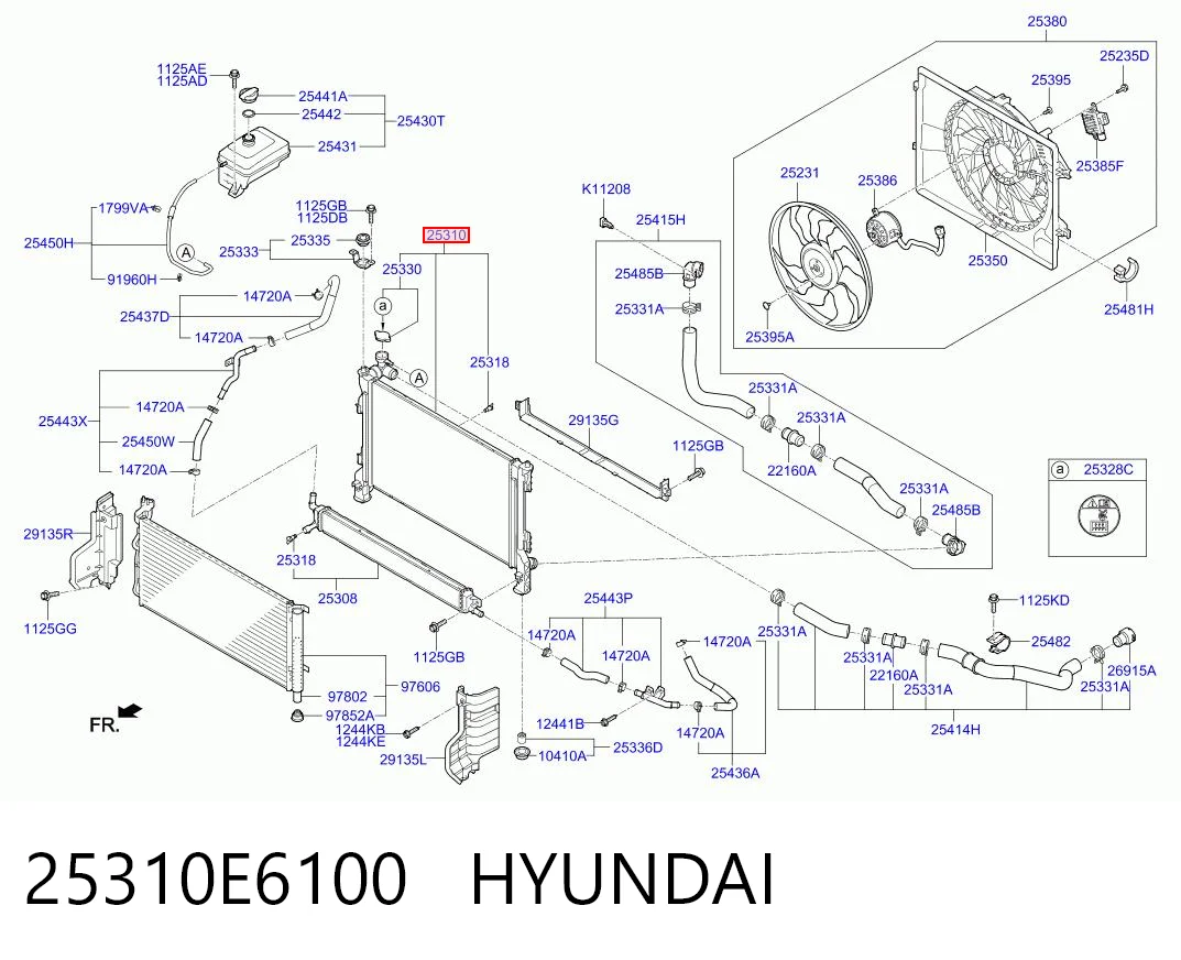 25310E6100 Hyundai/Kia Радиатор основной