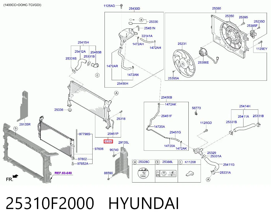 25310F2000 Hyundai/Kia Радиатор основной