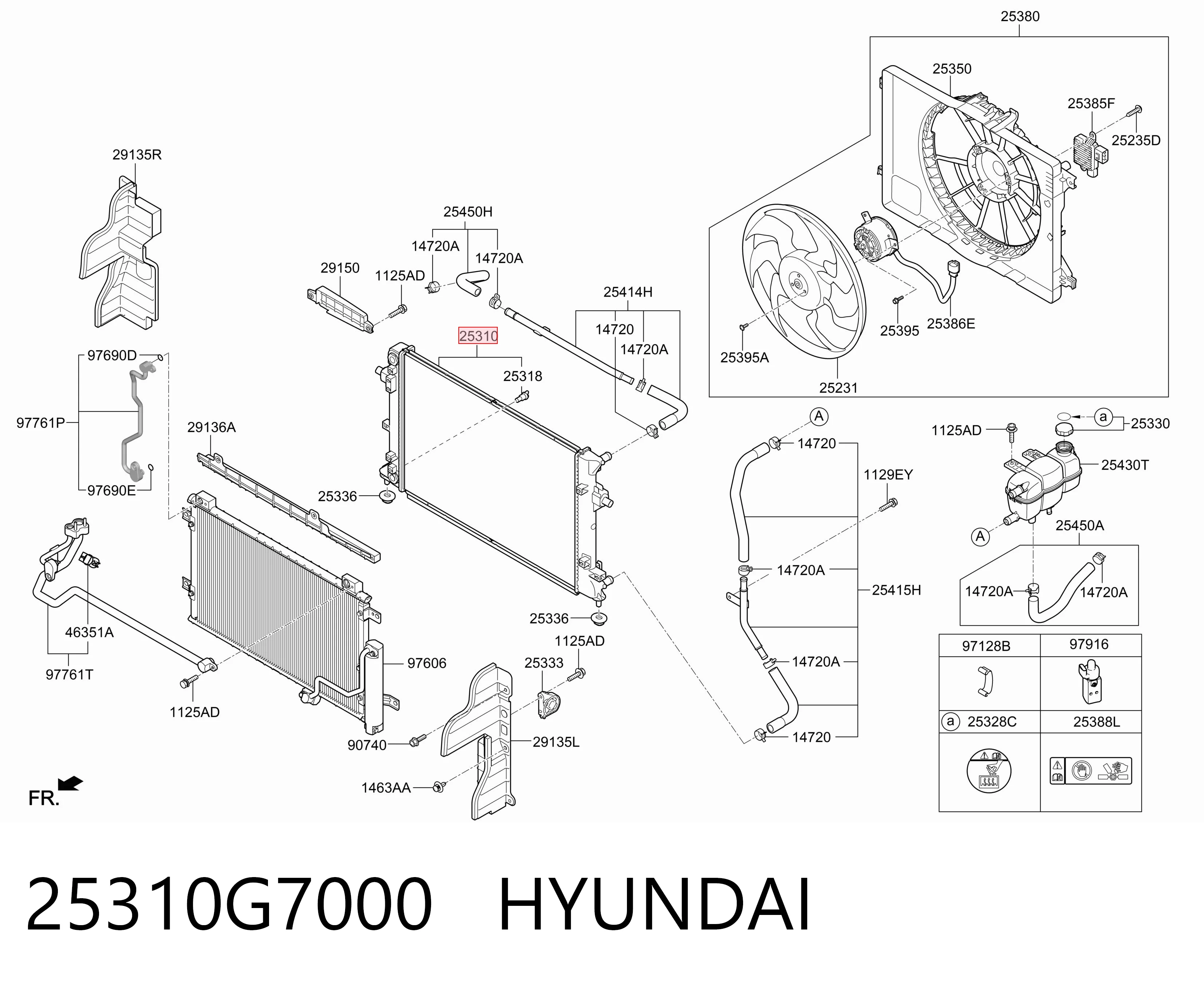 25310G7000 Hyundai/Kia Радиатор основной