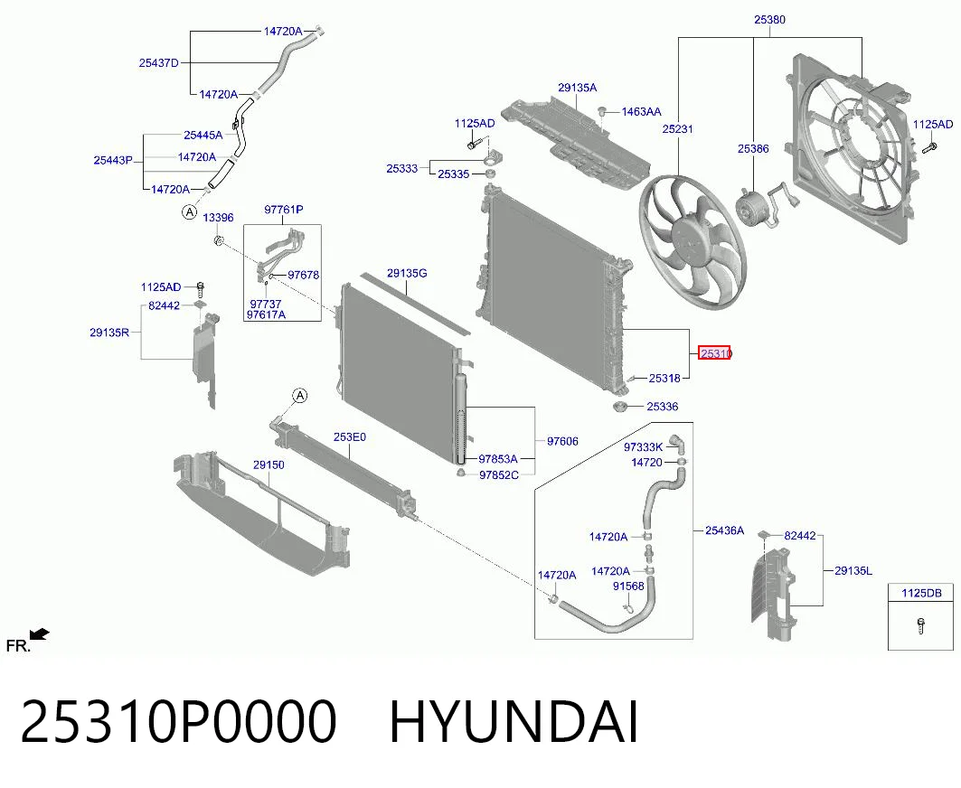 25310P0000 Hyundai/Kia Радиатор основной
