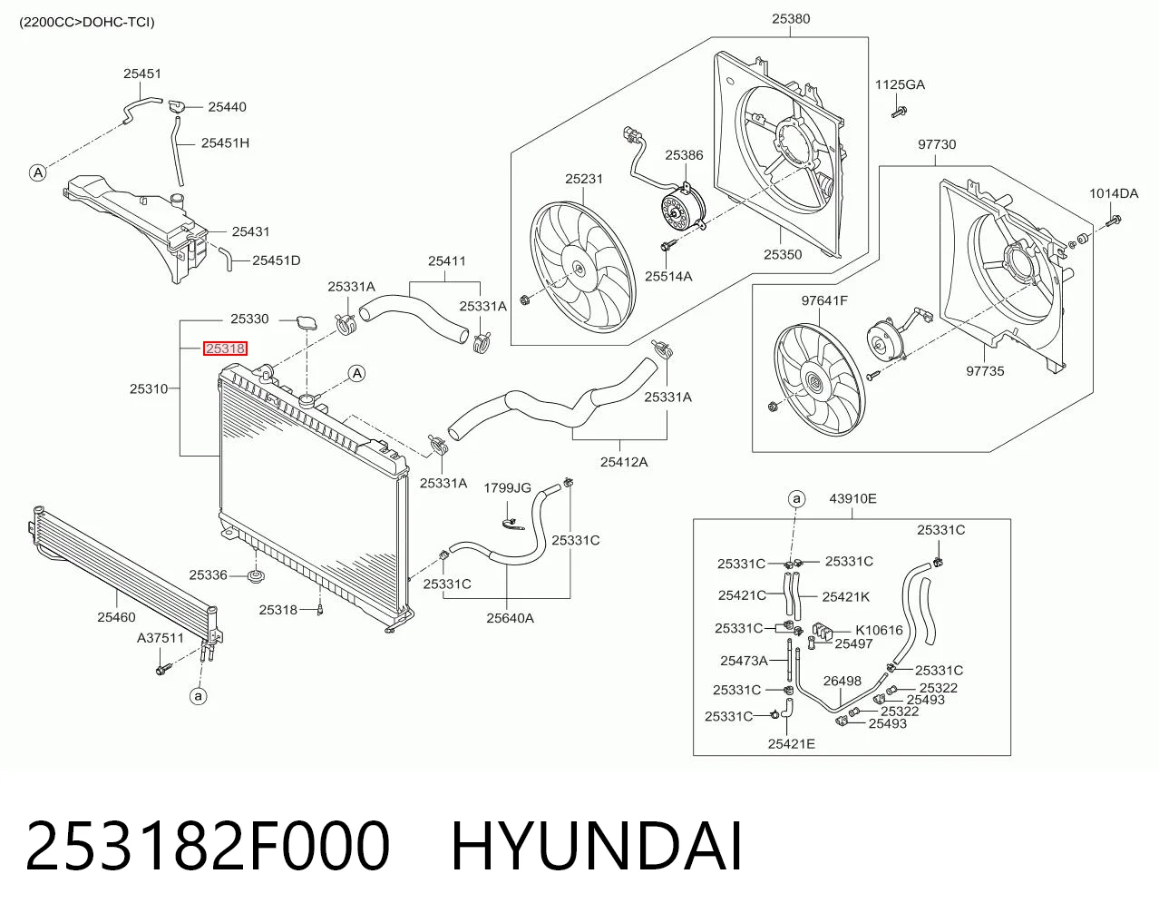 253182F000 Hyundai/Kia Радиатор основной