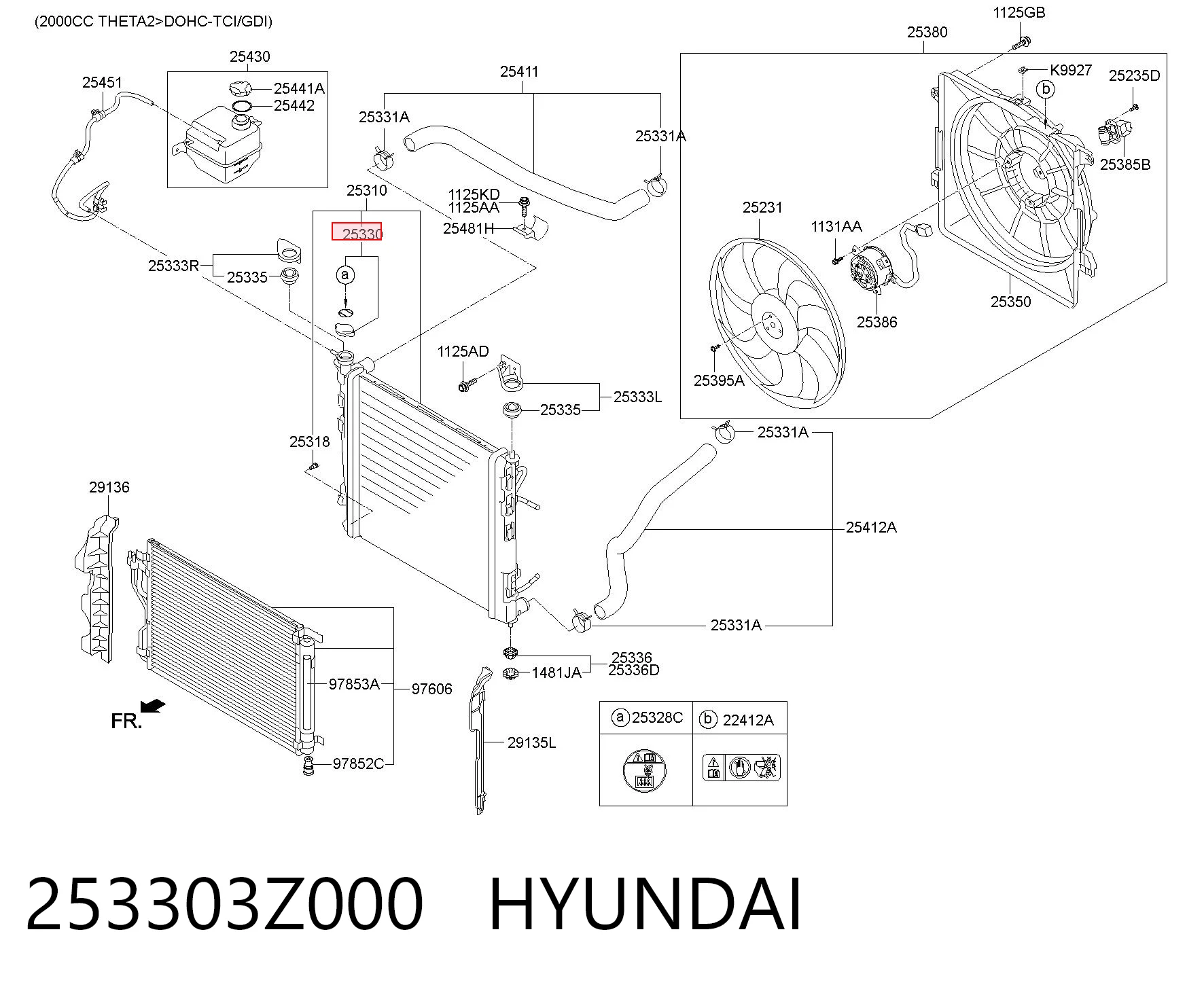 253303Z000 Hyundai/Kia Крышка бачка радиатора