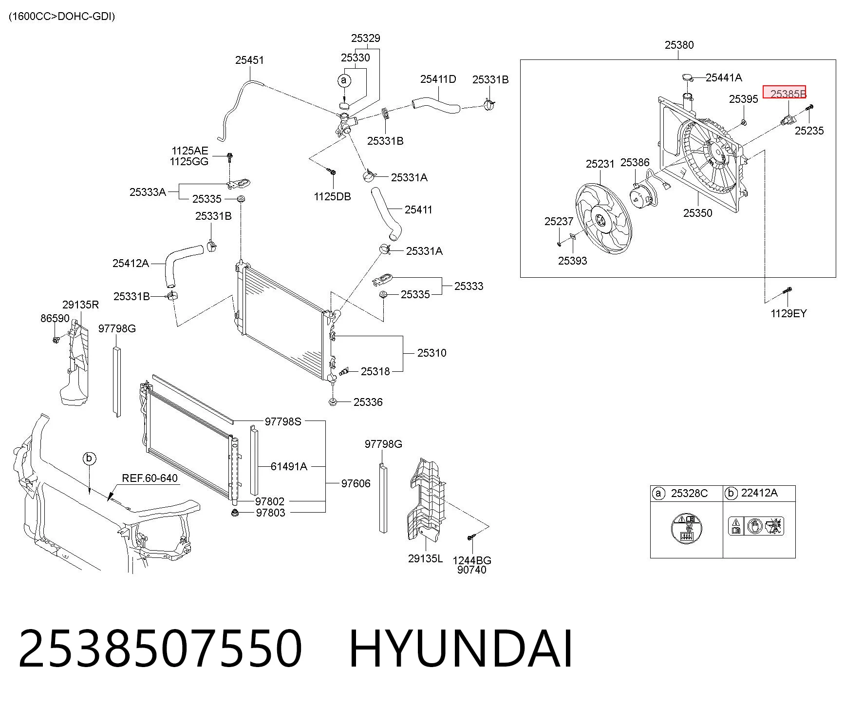 2538507550 Hyundai/Kia Регулятор оборотов вентилятора охлаждения (блок управления)