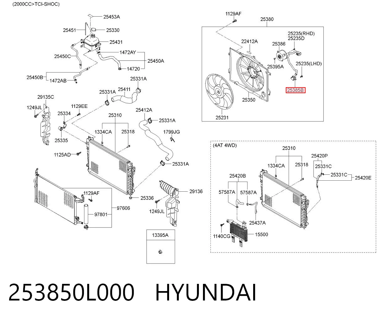253850L000 Hyundai/Kia 