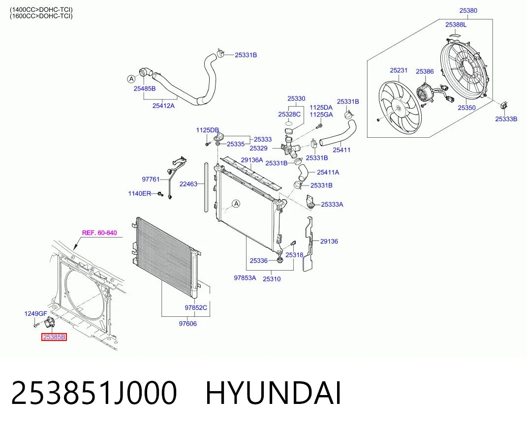 253851J000 Hyundai/Kia 