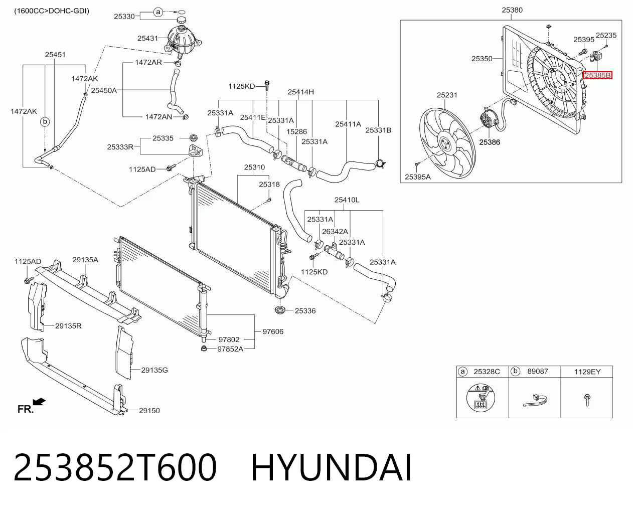 253852T600 Hyundai/Kia Регулятор оборотов вентилятора охлаждения (блок управления)