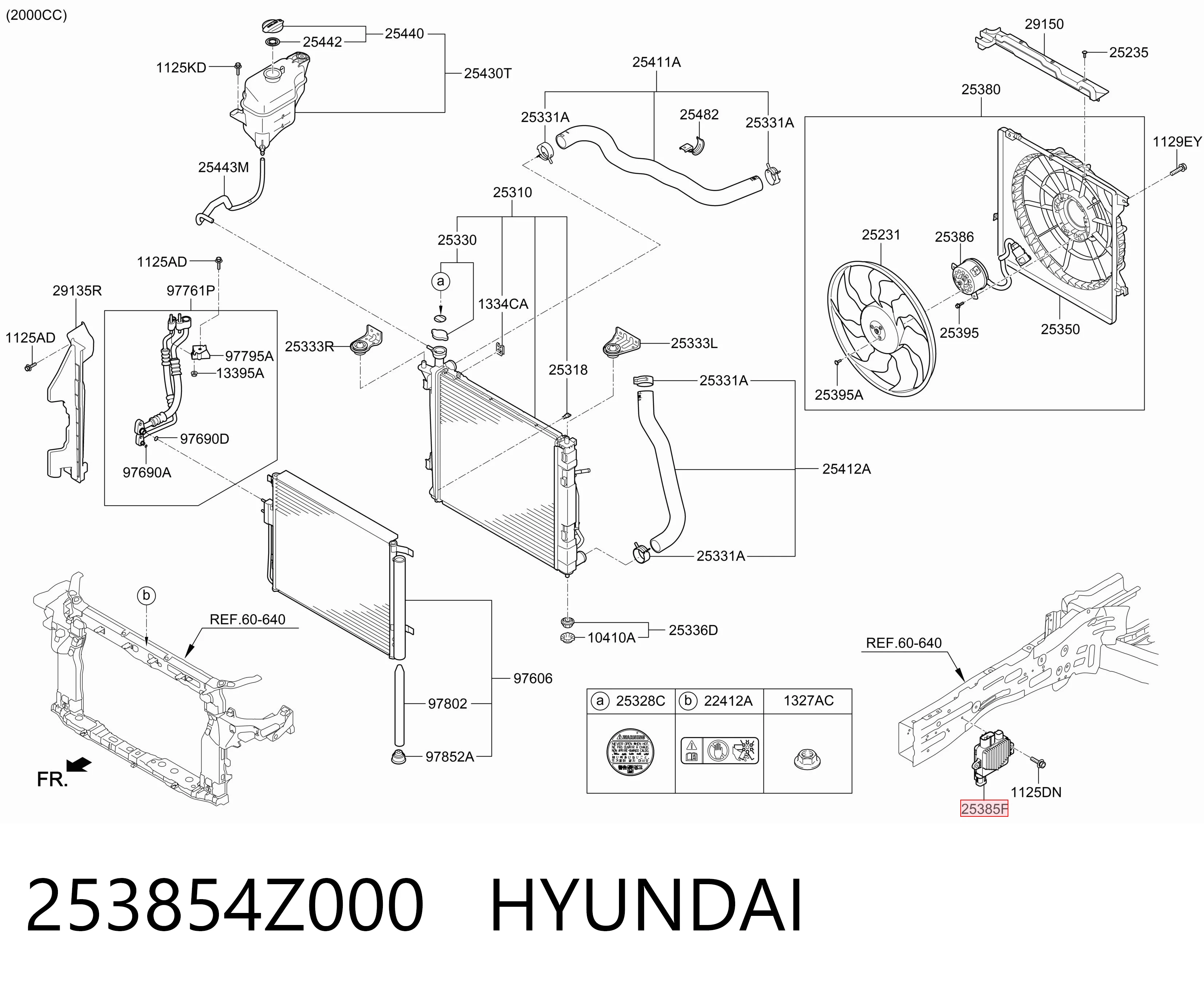 253854Z000 Hyundai/Kia Регулятор оборотов вентилятора охлаждения (блок управления)