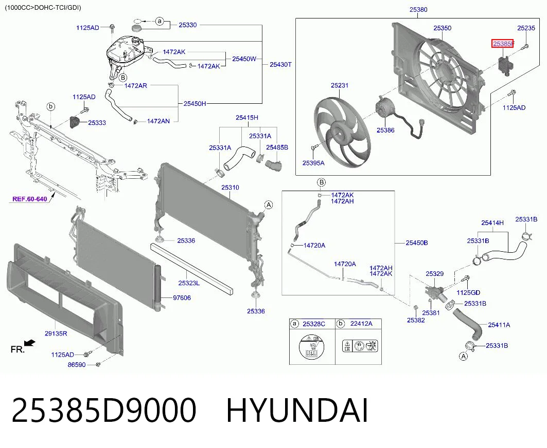 25385D9000 Hyundai/Kia Регулятор оборотов вентилятора охлаждения (блок управления)