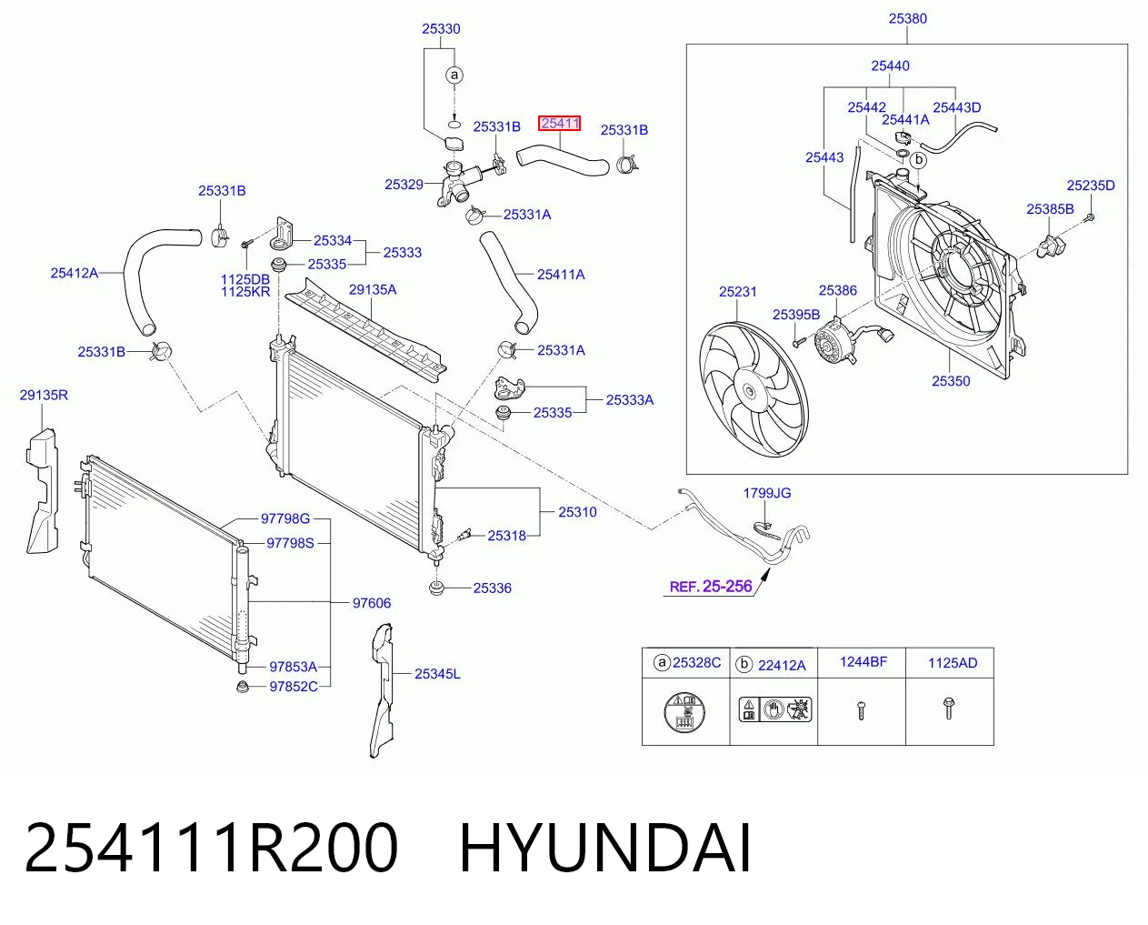 254111R200 Hyundai/Kia Шланг системы охлаждения
