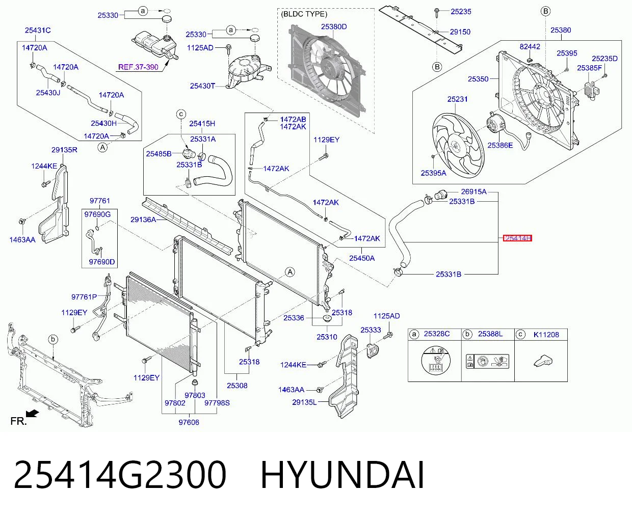 25414G2300 Hyundai/Kia Шланг системы охлаждения