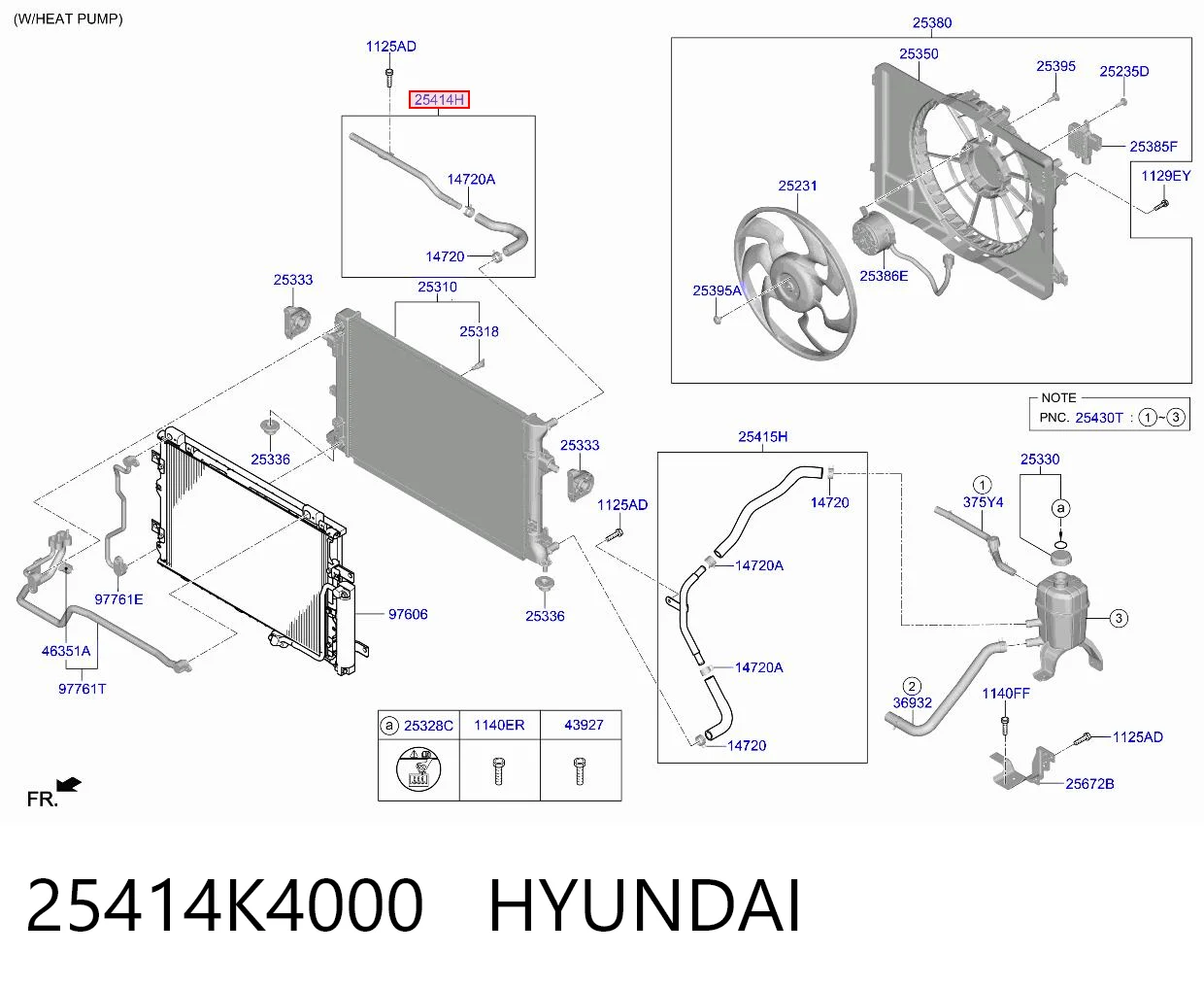 25414K4000 Hyundai/Kia Шланг системы охлаждения