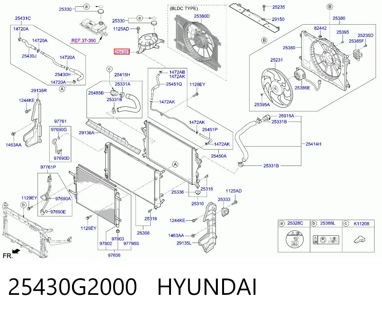 25430G2000 Hyundai/Kia Расширительный бачок охлаждения