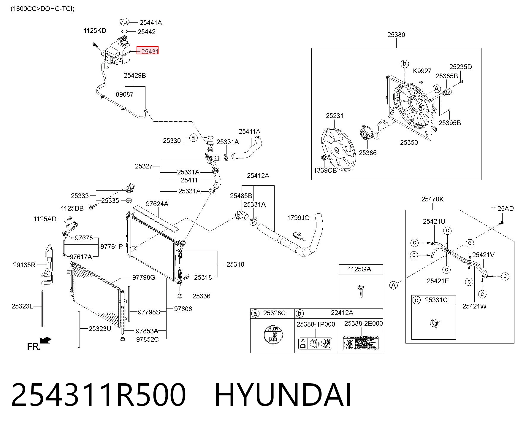 254311R500 Hyundai/Kia Расширительный бачок охлаждения
