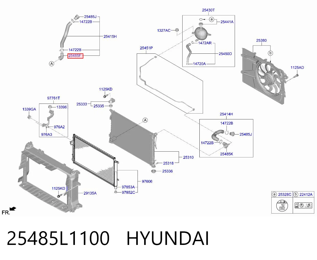 25485L1100 Hyundai/Kia Тройник системы охлаждения
