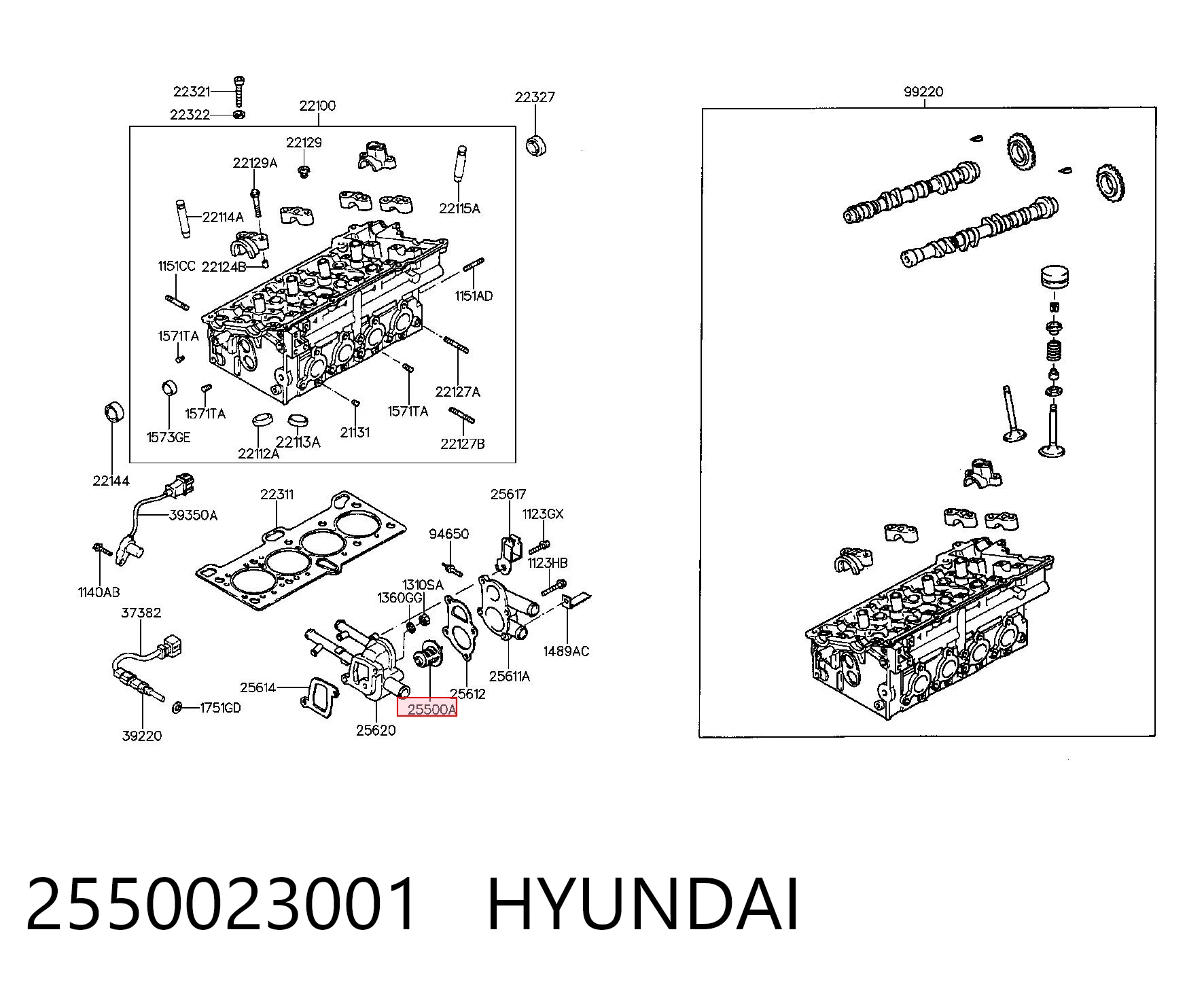 2550023001 Hyundai/Kia Авто термостат