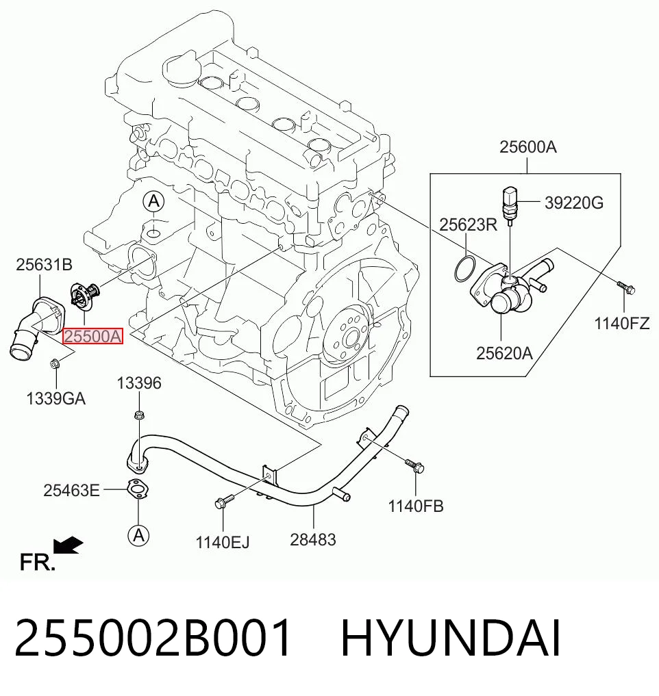 255002B001 Hyundai/Kia Авто термостат