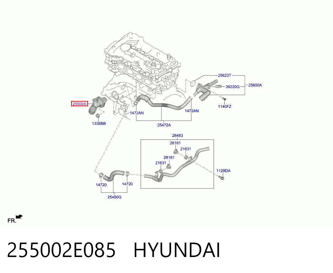 255002E085 Hyundai/Kia Авто термостат