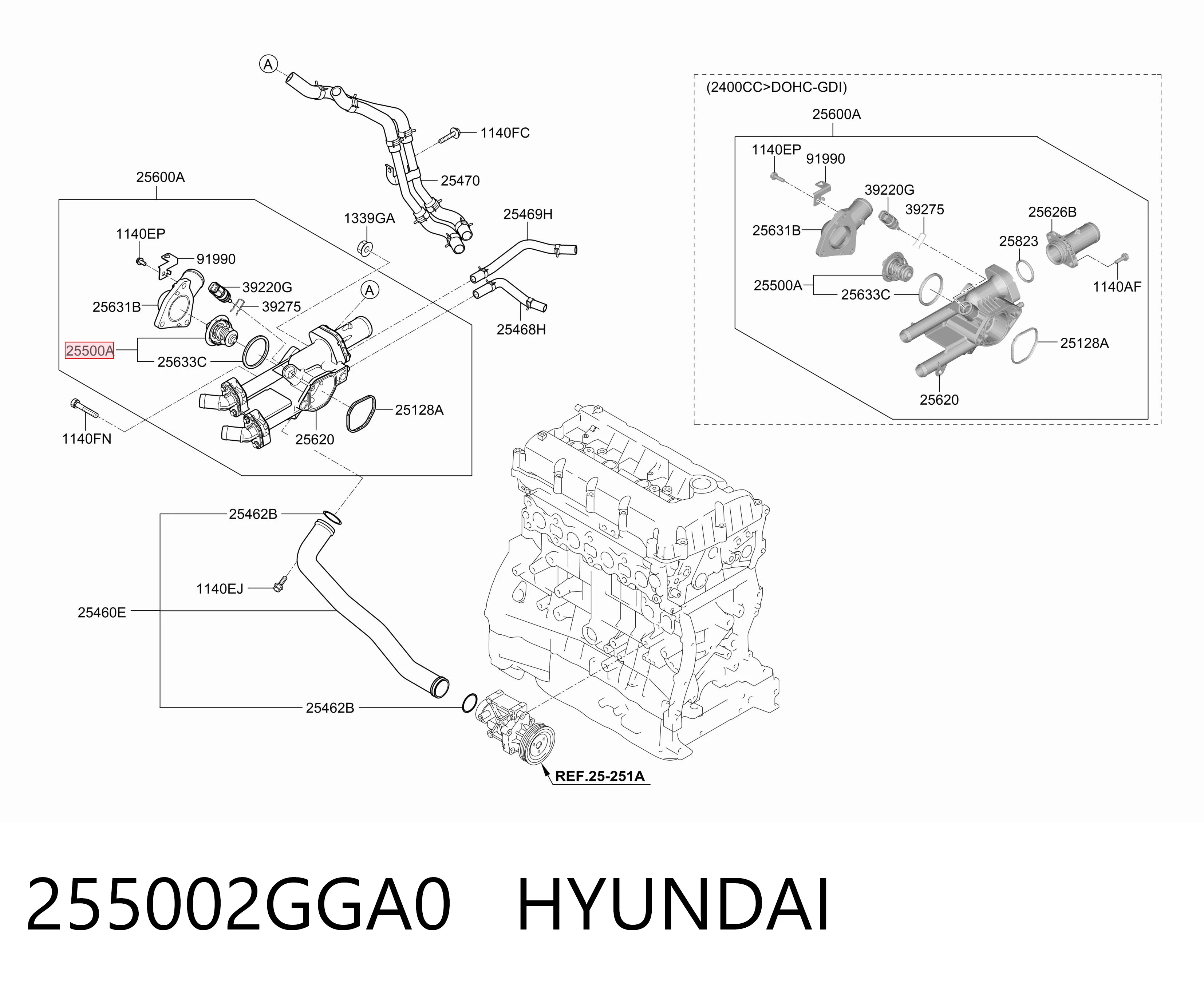 255002GGA0 Hyundai/Kia Авто термостат