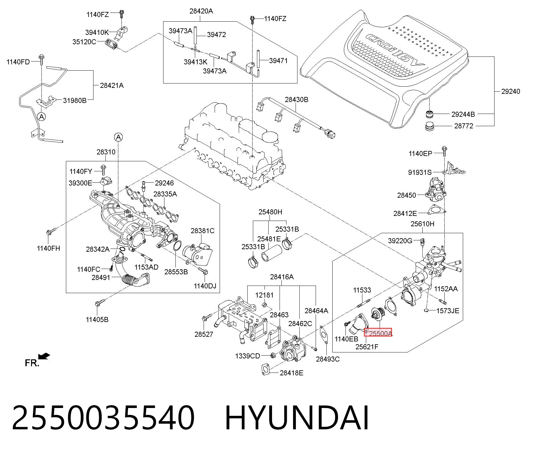 2550035540 Hyundai/Kia Авто термостат