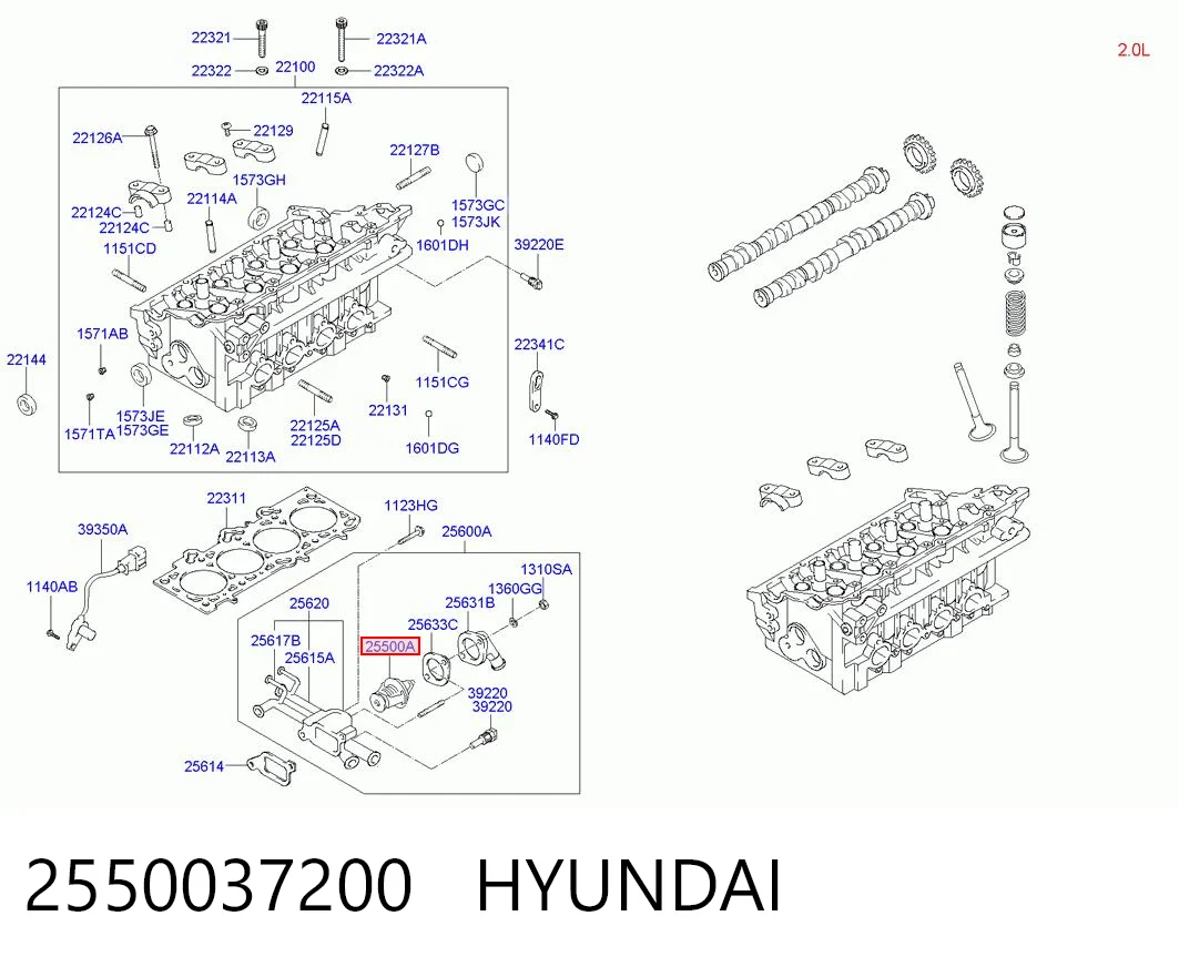 2550037200 Hyundai/Kia Авто термостат