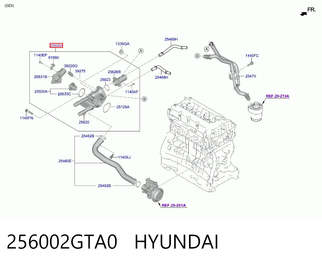 256002GTA0 Hyundai/Kia Авто термостат