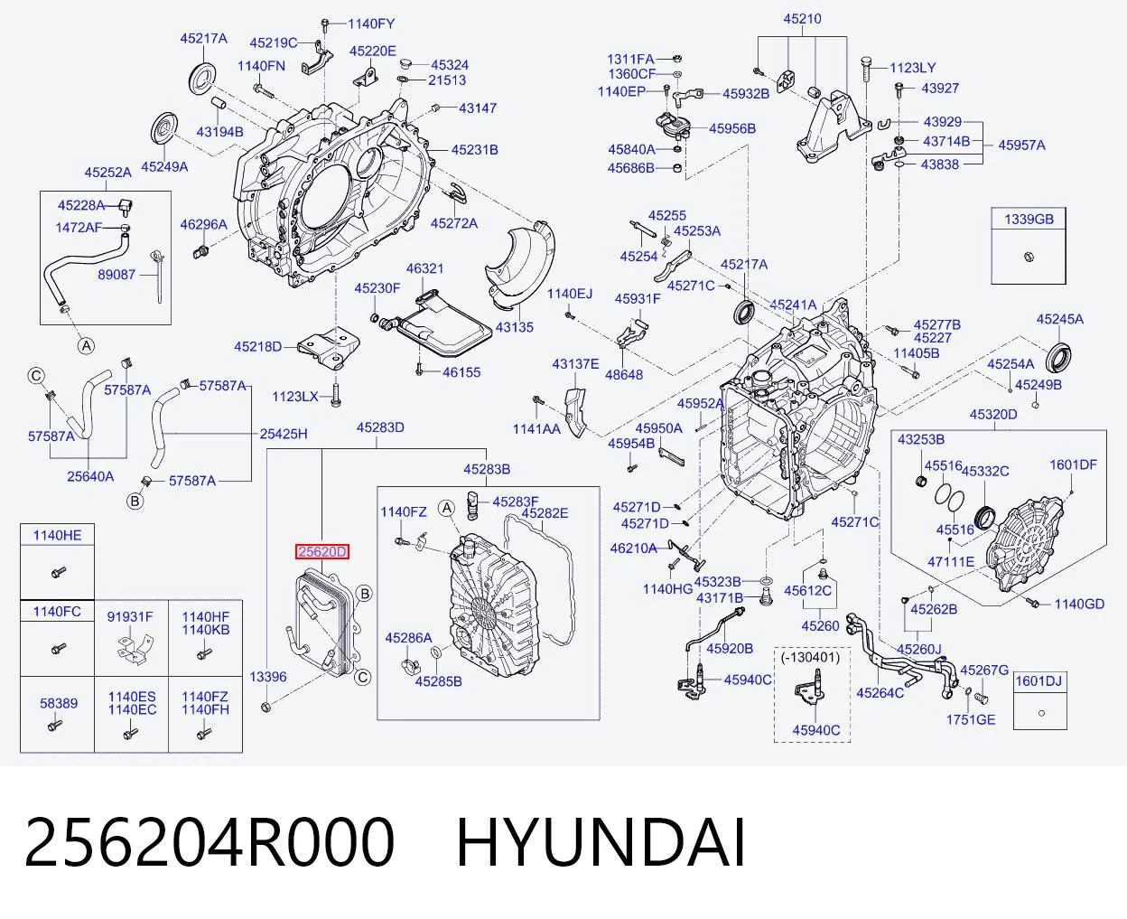 256204R000 Hyundai/Kia Радиатор охлаждения, АКПП