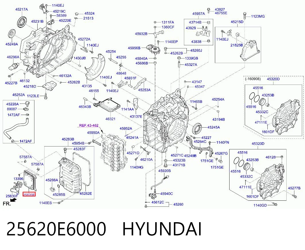 25620E6000 Hyundai/Kia Радиатор охлаждения, АКПП