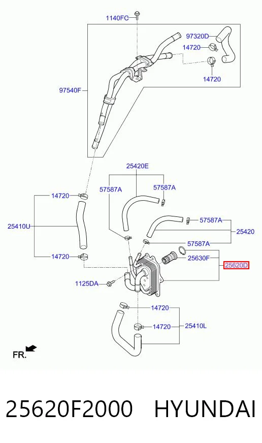 25620F2000 Hyundai/Kia Радиатор охлаждения, АКПП