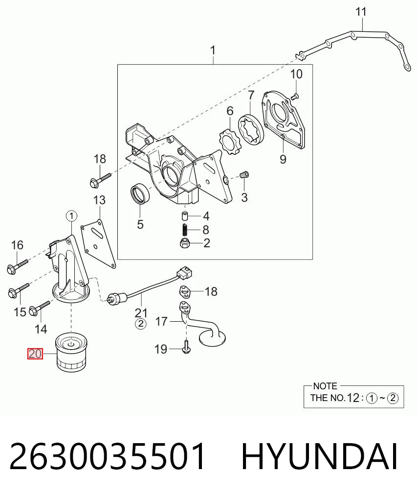 2630035501 Hyundai/Kia Масляный фильтр двигателя