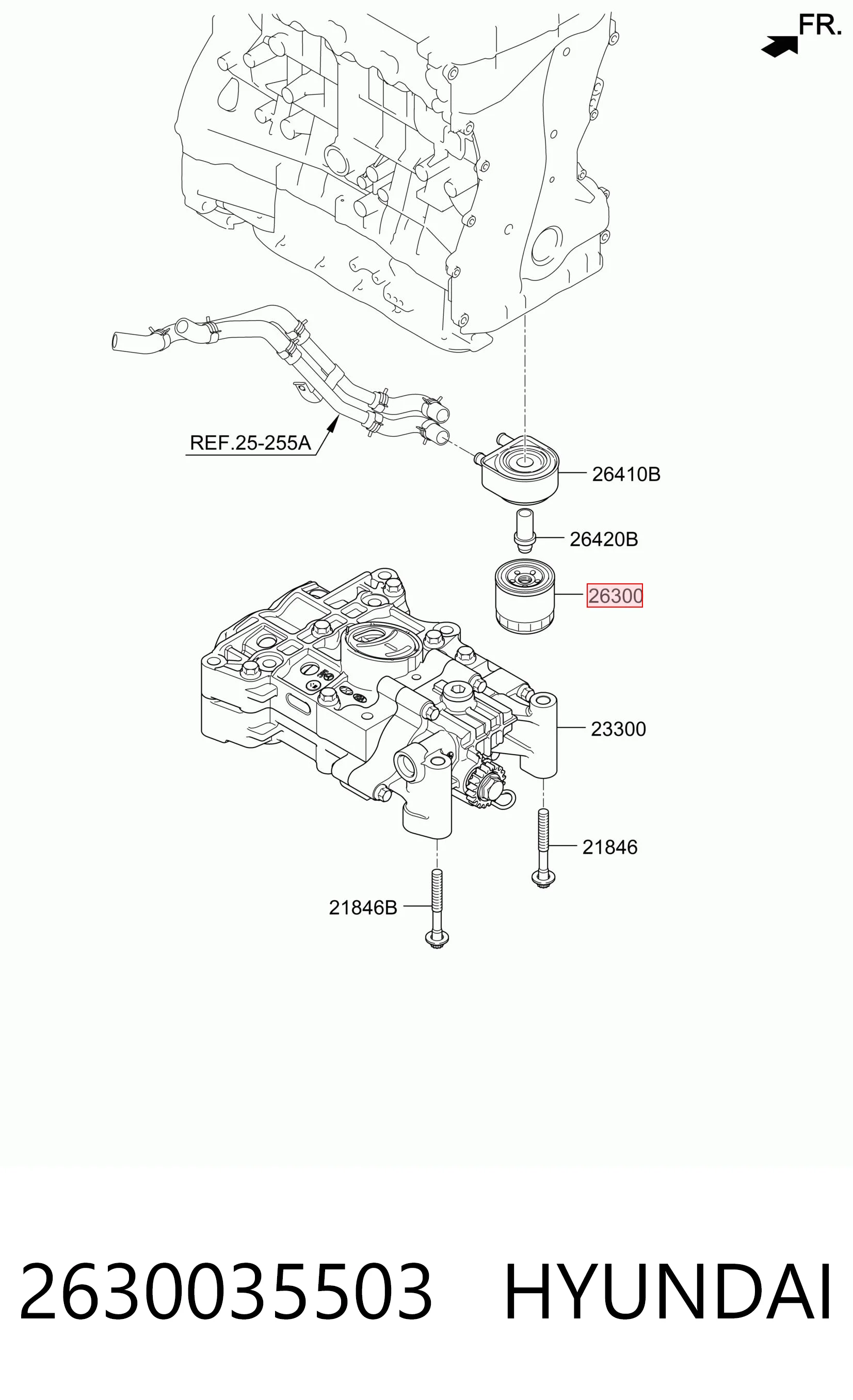 2630035503 Hyundai/Kia Масляный фильтр двигателя