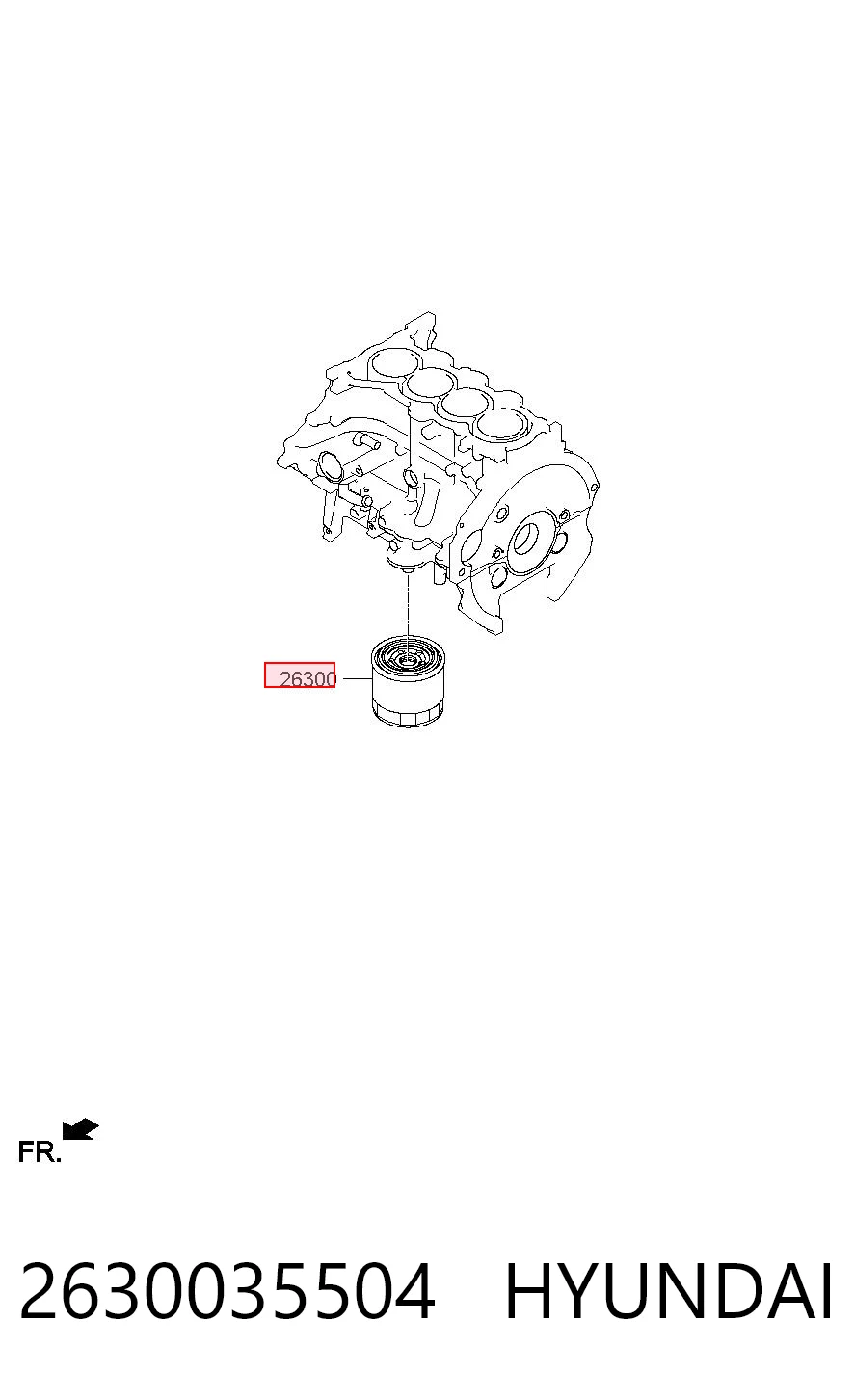2630035504 Hyundai/Kia Масляный фильтр двигателя