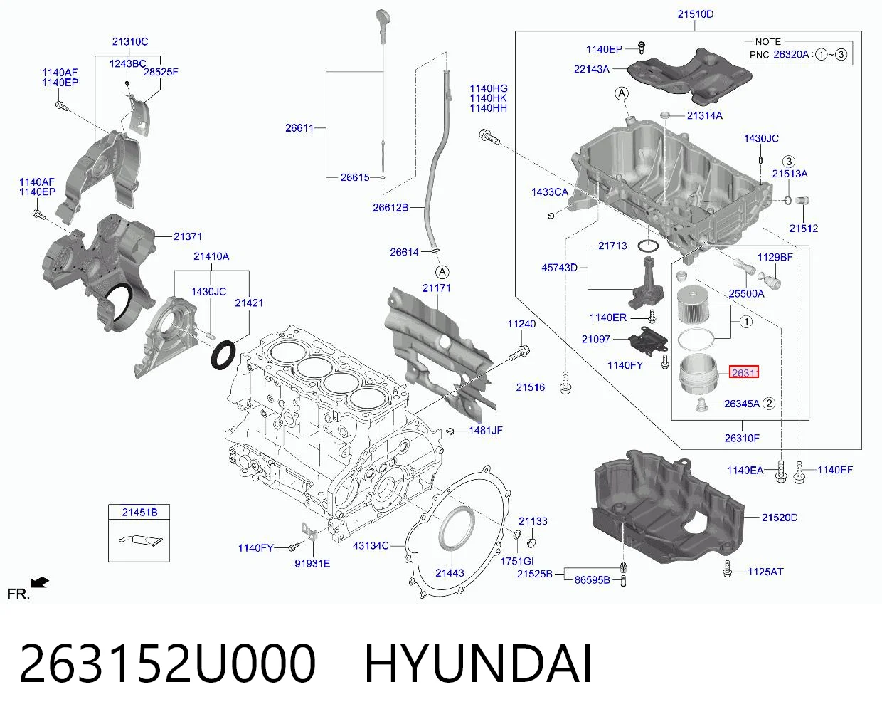 263152U000 Hyundai/Kia 