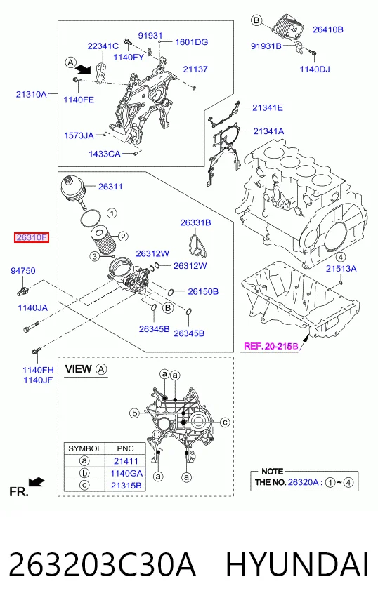 263203C30A Hyundai/Kia Масляный фильтр двигателя