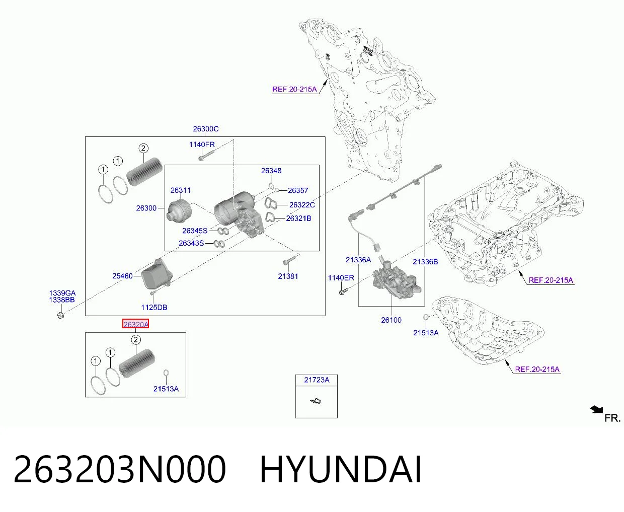 263203N000 Hyundai/Kia Масляный фильтр двигателя