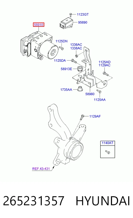 Гидроблок АБС Hyundai Getz хэтчбек (TB) (2002 - 2011) цена, от 25.59 USD