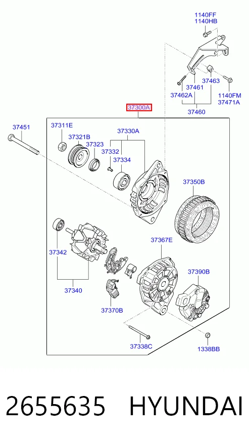 2655635 Hyundai/Kia Генератор автомобильный