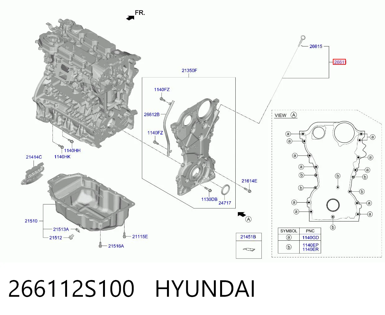 266112S100 Hyundai/Kia Щуп уровня масла