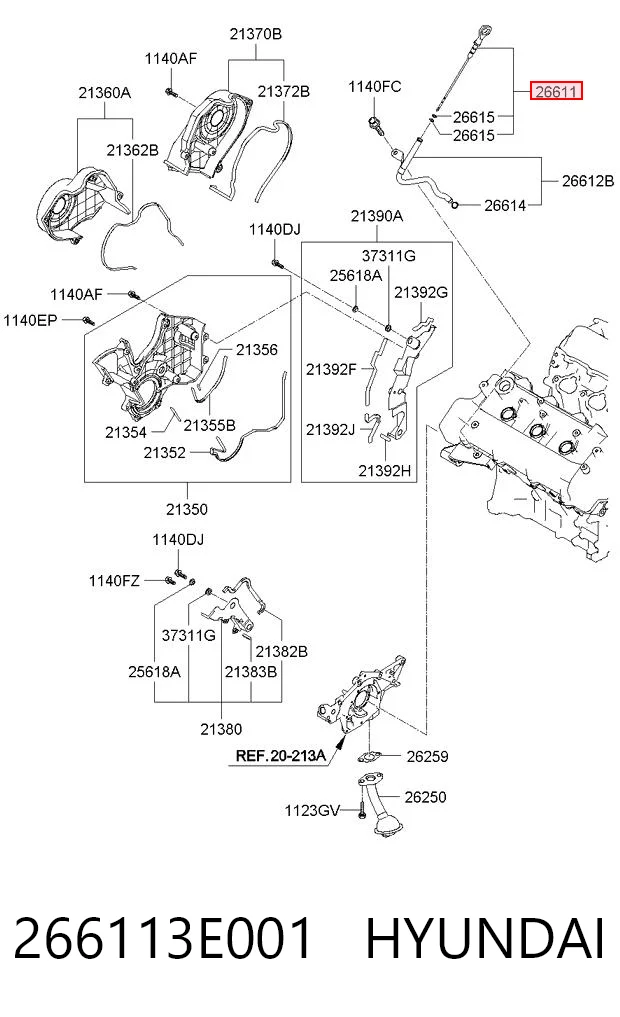 266113E001 Hyundai/Kia Щуп уровня масла