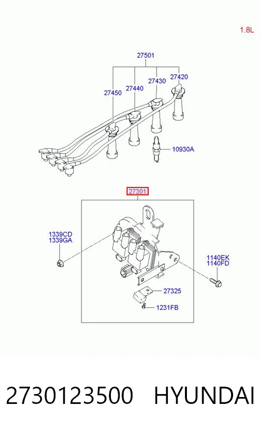 2730123500 Hyundai/Kia Катушка зажигания