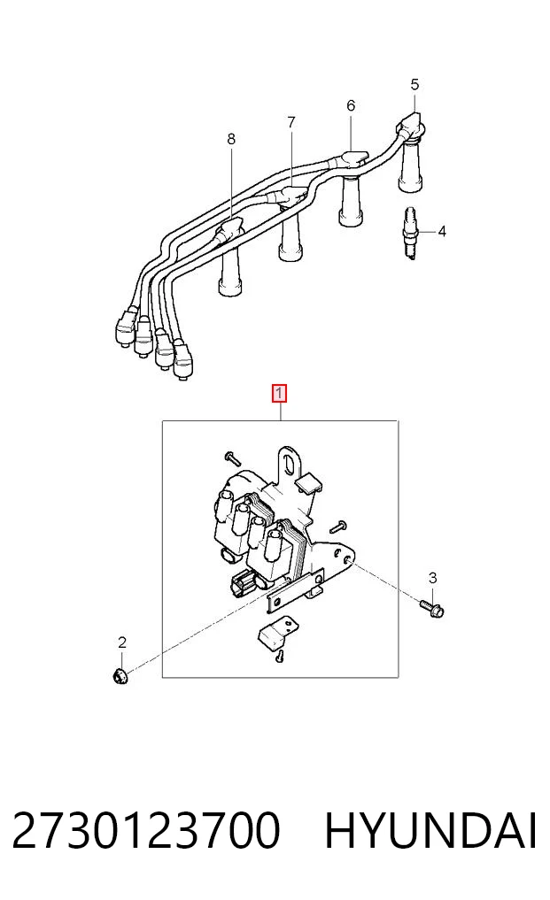 2730123700 Hyundai/Kia Катушка зажигания